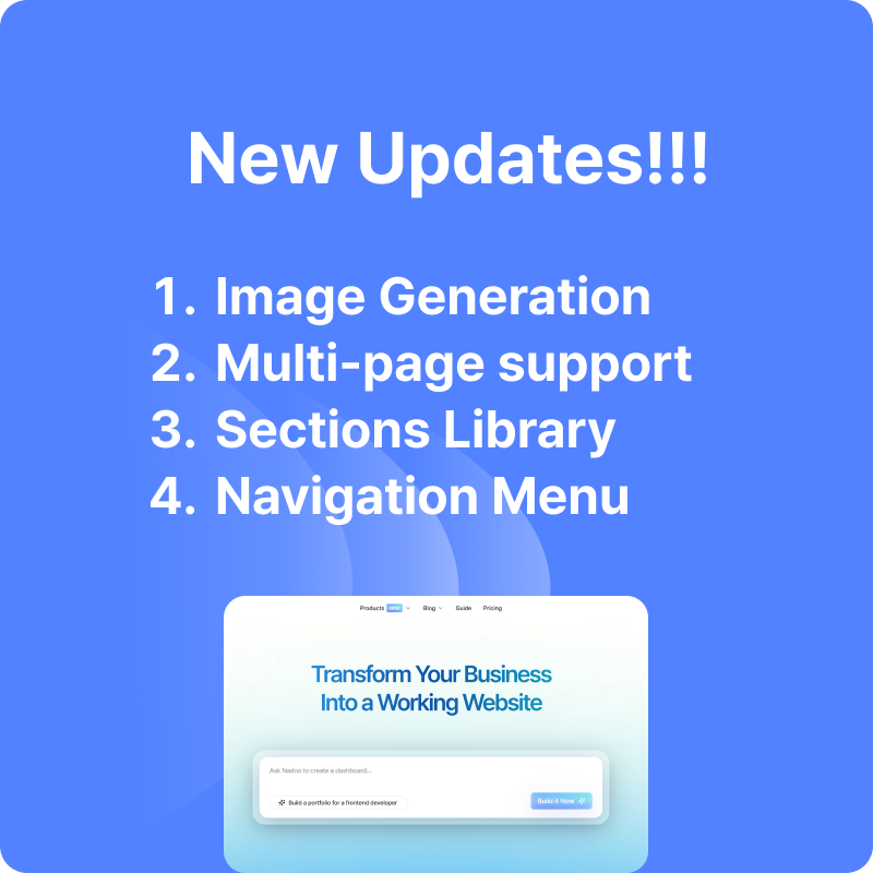 Nadoo's Update News!